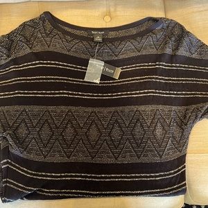 White House Black Market black silver tunic size M